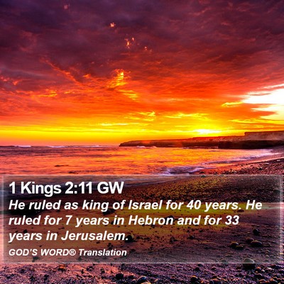 1 Kings 2:11 GW Bible Verse Image