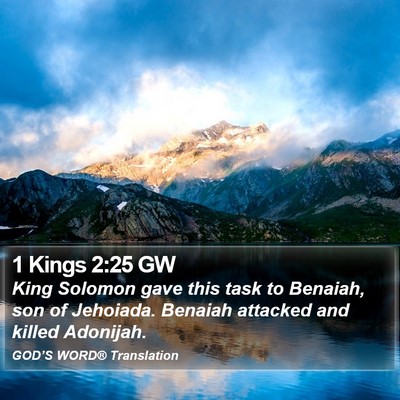 1 Kings 2:25 GW Bible Verse Image