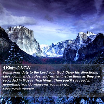 1 Kings 2:3 GW Bible Verse Image