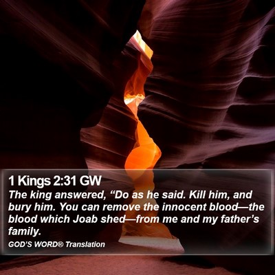 1 Kings 2:31 GW Bible Verse Image