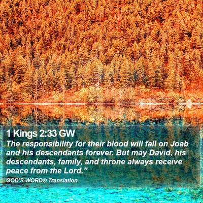 1 Kings 2:33 GW Bible Verse Image