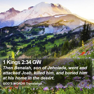 1 Kings 2:34 GW Bible Verse Image