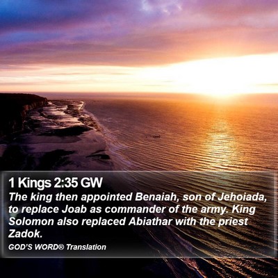 1 Kings 2:35 GW Bible Verse Image