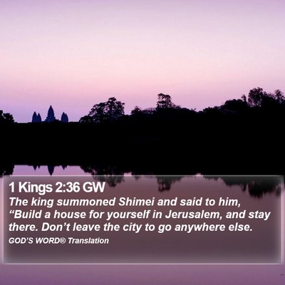 1 Kings 2:36 GW Bible Verse Image