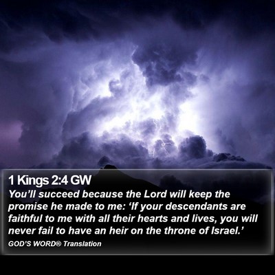 1 Kings 2:4 GW Bible Verse Image