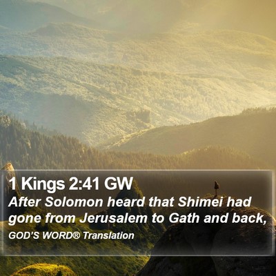 1 Kings 2:41 GW Bible Verse Image