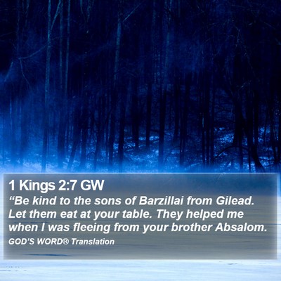 1 Kings 2:7 GW Bible Verse Image