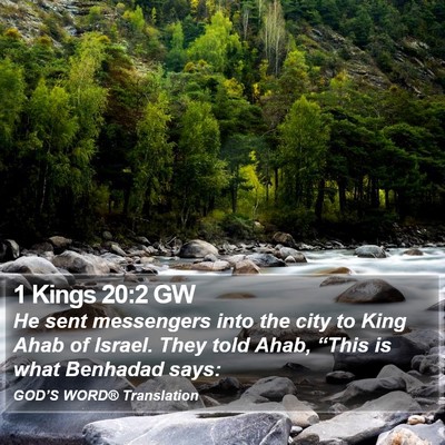 1 Kings 20:2 GW Bible Verse Image
