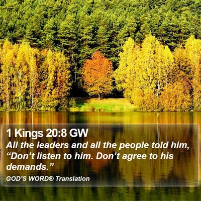 1 Kings 20:8 GW Bible Verse Image
