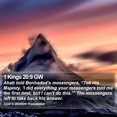 1 Kings 20:9 GW Bible Verse Image