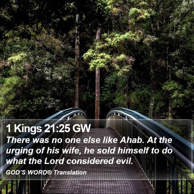 1 Kings 21:25 GW Bible Verse Image