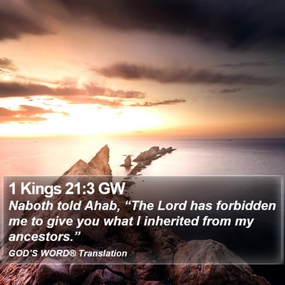1 Kings 21:3 GW Bible Verse Image