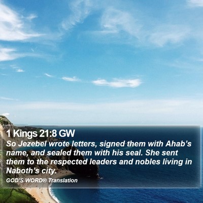 1 Kings 21:8 GW Bible Verse Image