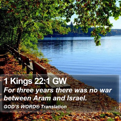 1 Kings 22:1 GW Bible Verse Image