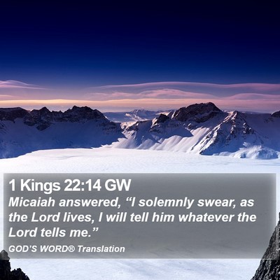 1 Kings 22:14 GW Bible Verse Image