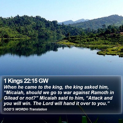 1 Kings 22:15 GW Bible Verse Image