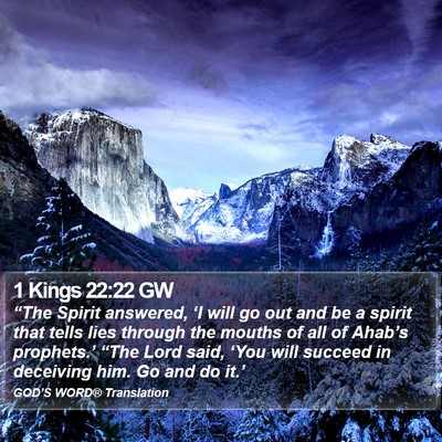 1 Kings 22:22 GW Bible Verse Image