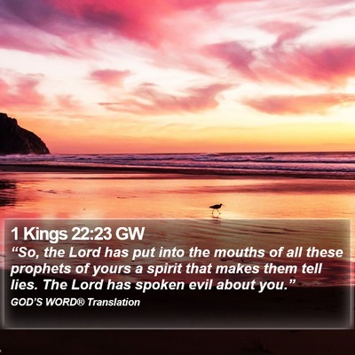 1 Kings 22:23 GW Bible Verse Image