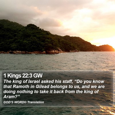 1 Kings 22:3 GW Bible Verse Image
