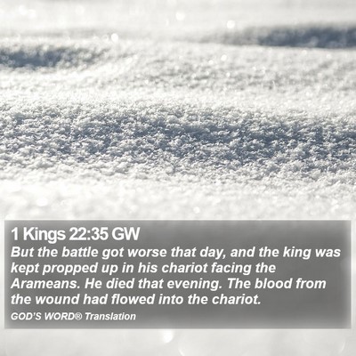 1 Kings 22:35 GW Bible Verse Image