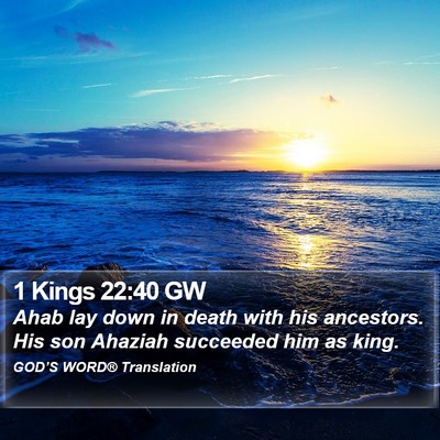 1 Kings 22:40 GW Bible Verse Image