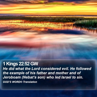1 Kings 22:52 GW Bible Verse Image