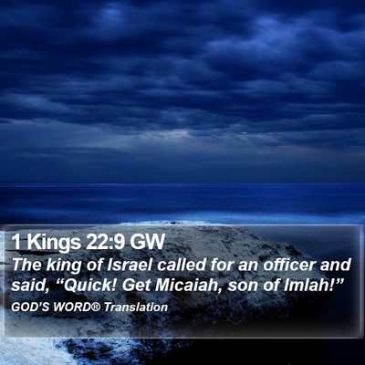 1 Kings 22:9 GW Bible Verse Image