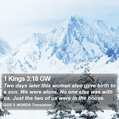 1 Kings 3:18 GW Bible Verse Image
