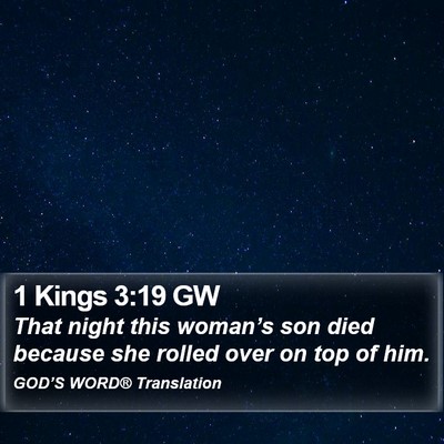 1 Kings 3:19 GW Bible Verse Image