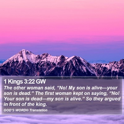 1 Kings 3:22 GW Bible Verse Image