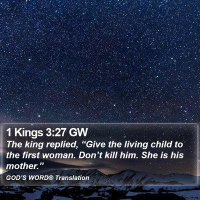1 Kings 3:27 GW Bible Verse Image