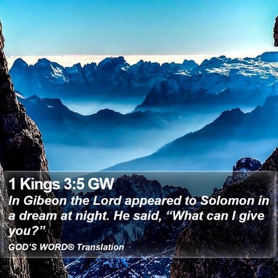 1 Kings 3:5 GW Bible Verse Image