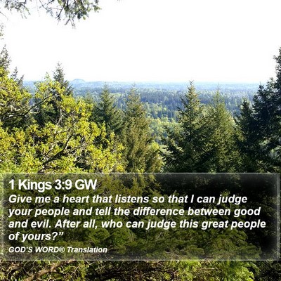 1 Kings 3:9 GW Bible Verse Image