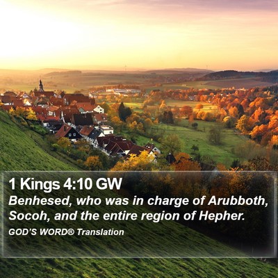 1 Kings 4:10 GW Bible Verse Image