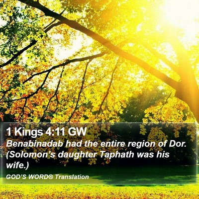 1 Kings 4:11 GW Bible Verse Image