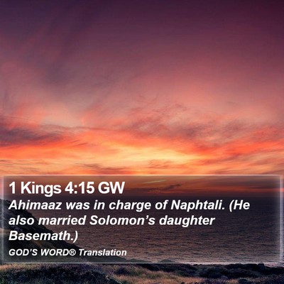 1 Kings 4:15 GW Bible Verse Image