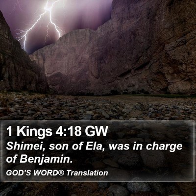 1 Kings 4:18 GW Bible Verse Image