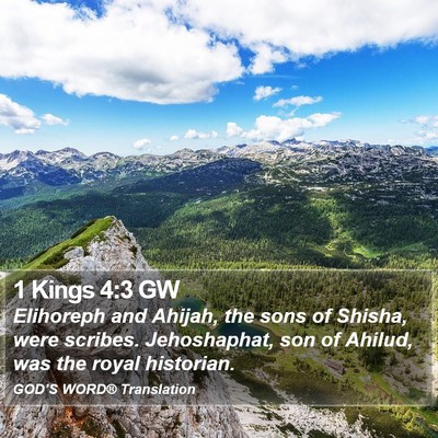 1 Kings 4:3 GW Bible Verse Image