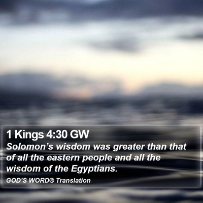1 Kings 4:30 GW Bible Verse Image