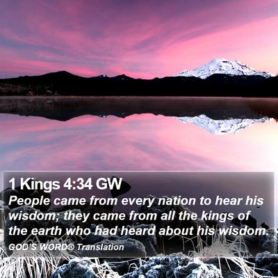 1 Kings 4:34 GW Bible Verse Image
