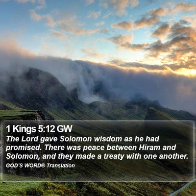 1 Kings 5:12 GW Bible Verse Image