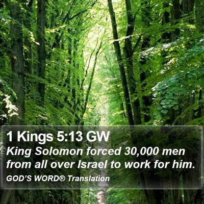1 Kings 5:13 GW Bible Verse Image