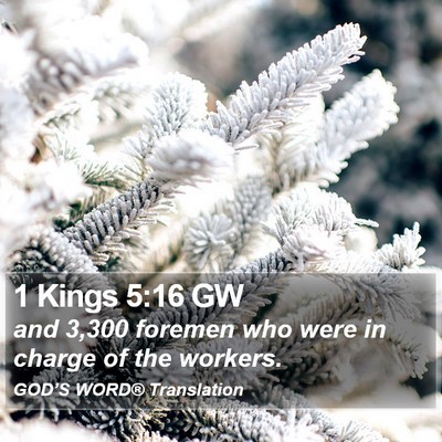 1 Kings 5:16 GW Bible Verse Image