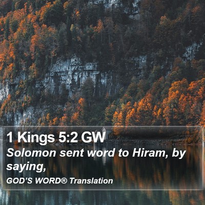 1 Kings 5:2 GW Bible Verse Image