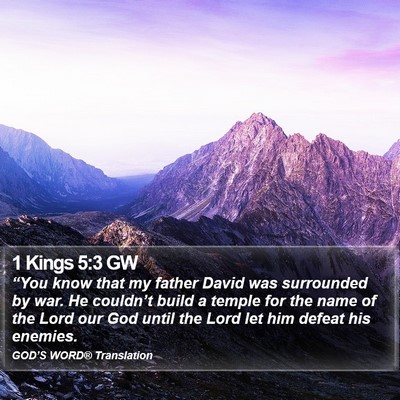 1 Kings 5:3 GW Bible Verse Image