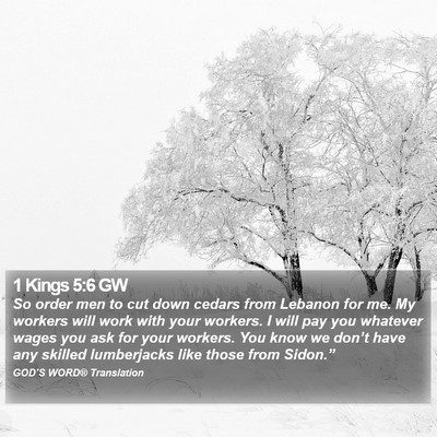 1 Kings 5:6 GW Bible Verse Image