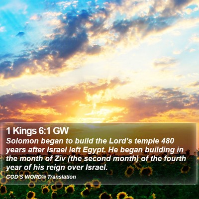 1 Kings 6:1 GW Bible Verse Image