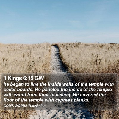 1 Kings 6:15 GW Bible Verse Image