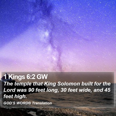 1 Kings 6:2 GW Bible Verse Image