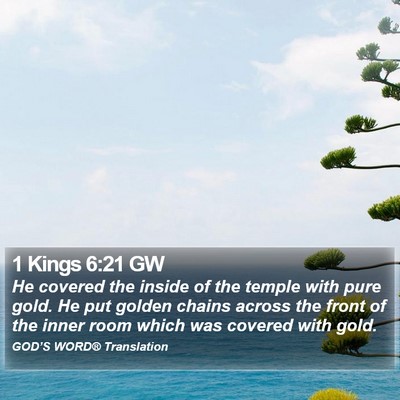 1 Kings 6:21 GW Bible Verse Image